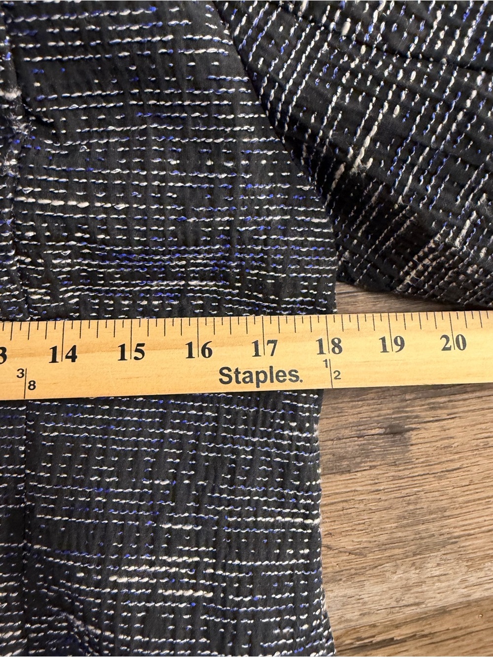 CAbi Navy Tweed Zip-Front Blazer - Picture 5 of 7